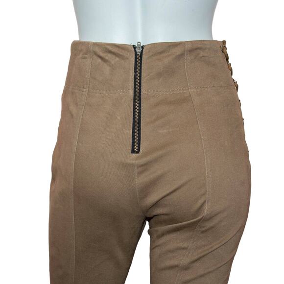 Michelle Mason Corset Pants Laced sides Khaki Women's 26w - Picture 10 of 10